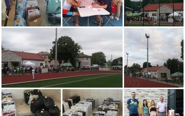 Kolaż zdjęć z imprez sportowo-charytatywnych 