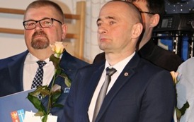 Na zdjęciu Piotr Drozd najlepszy trener Powiatu Krośnieńskiego. 
