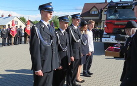 Wręczenie odznak dla zasłużonych druh&oacute;w. 