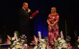 W&oacute;jt oraz Pani Dyrektor Małgorzata Wierdak. 