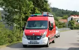 Poch&oacute;d dożynkowy. Korow&oacute;d wielu os&oacute;b ubranych elegancko, a także w stroje ludowe. Kobiety niosą dożynkowe wieńce. Niosą także chleby