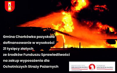 Zdjęcie do Zakup sprzętu ratowniczego dla strażak&oacute;w w Gminie Chork&oacute;wka