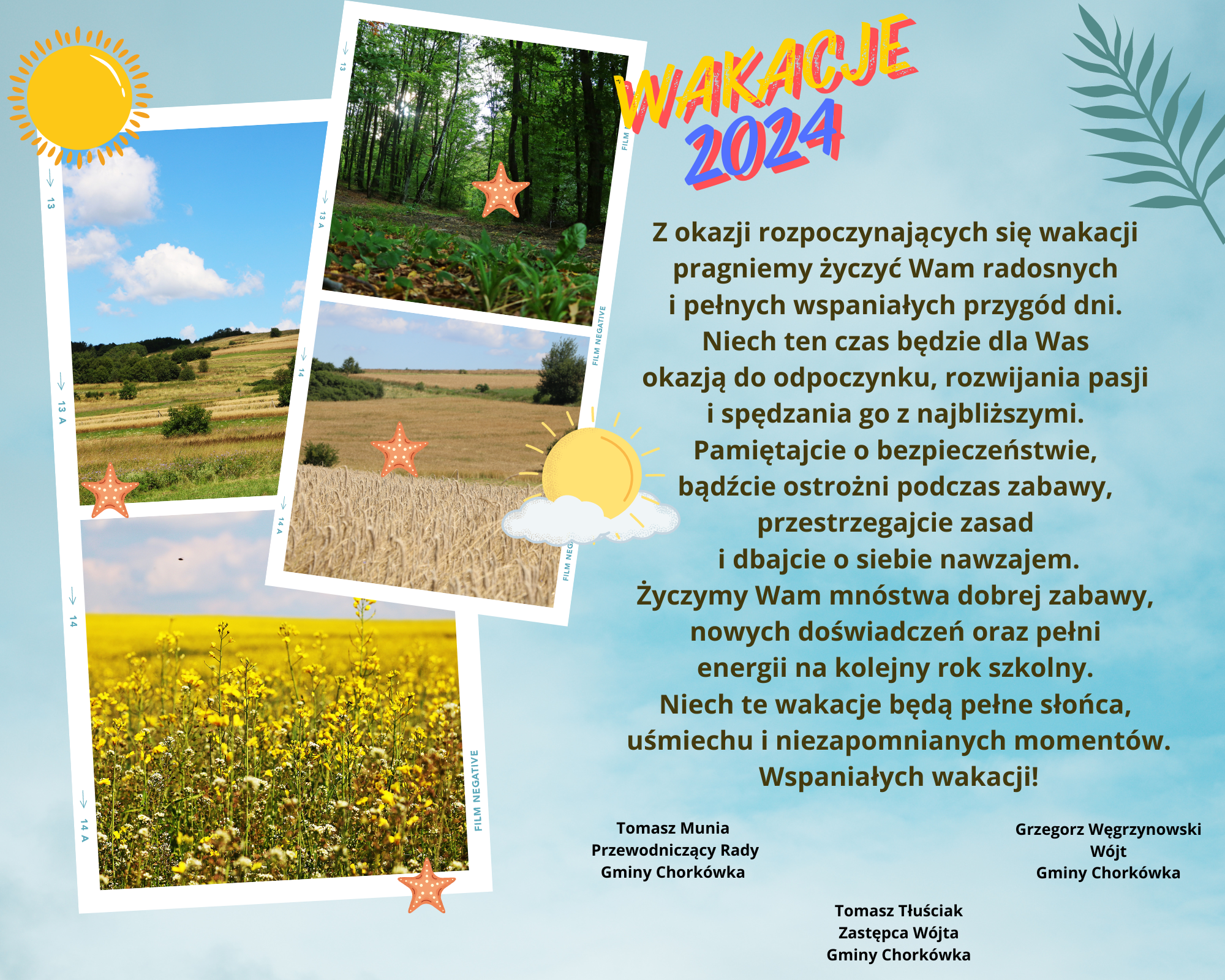 Życzenia wakacyjne 