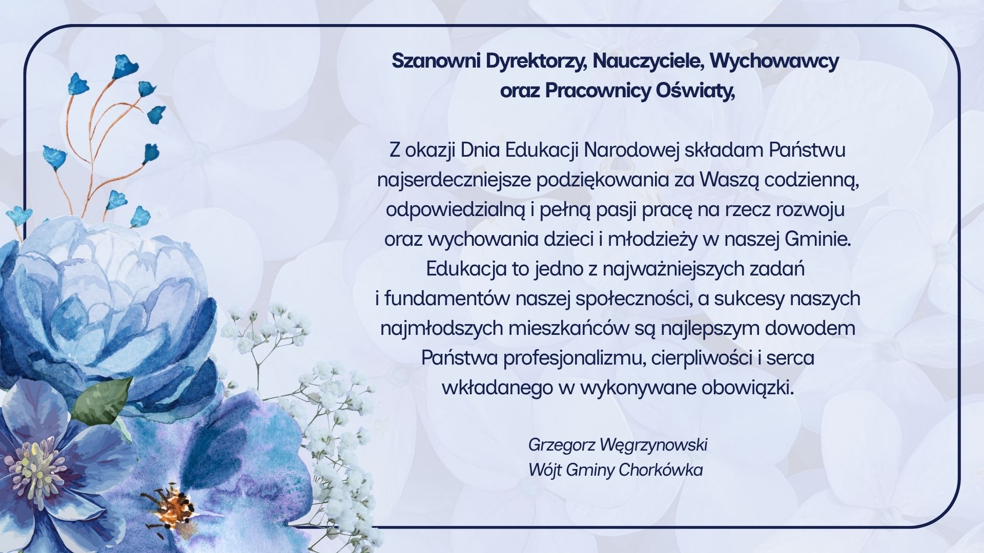 Życzenia z&nbsp;okazji dnia edukacji narodowej 