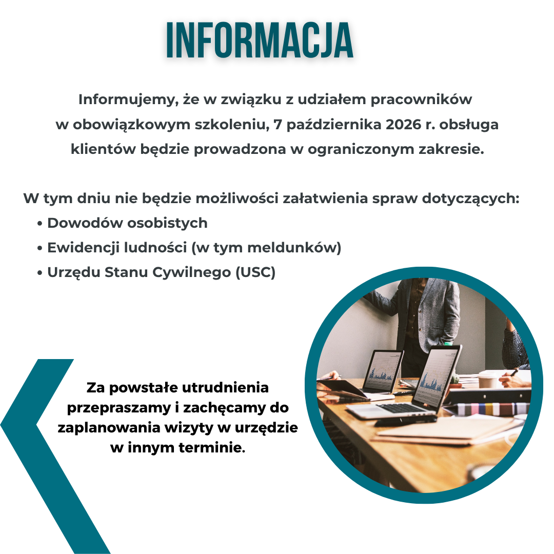 Informacja o&nbsp;ograniczeniu obsługi klienta