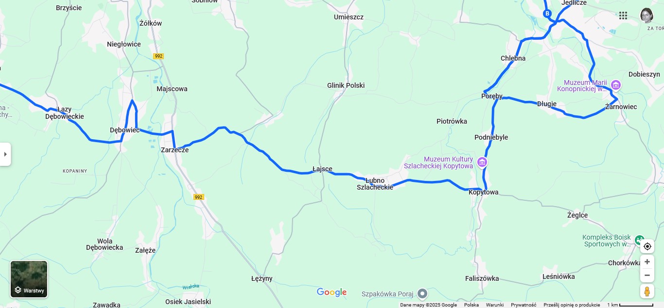 mapa przejazdu