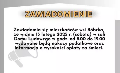 Zdjęcie do Zawiadomienie 