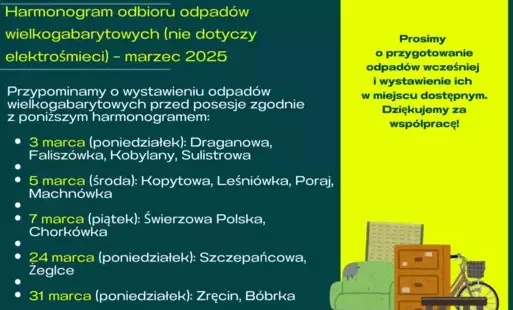 Zdjęcie do Harmonogram odbioru odpad&oacute;w wielkogabarytowych