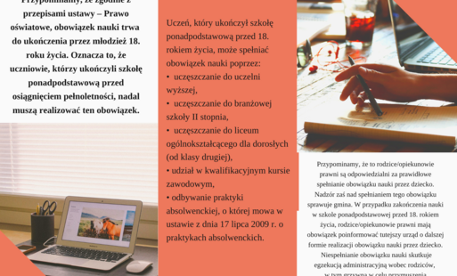 Grafika ozdobna zawierająca te same informacje co w tekście. 