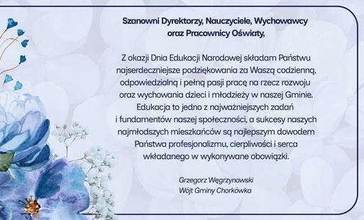 Życzenia z okazji dnia edukacji narodowej 