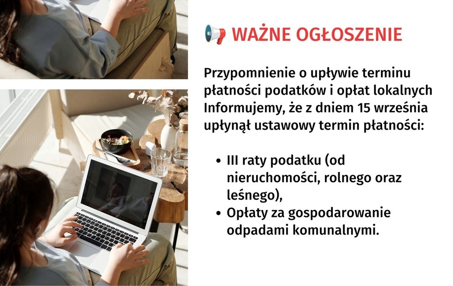 Upłynął termin płatności podatków i opłat lokalnych